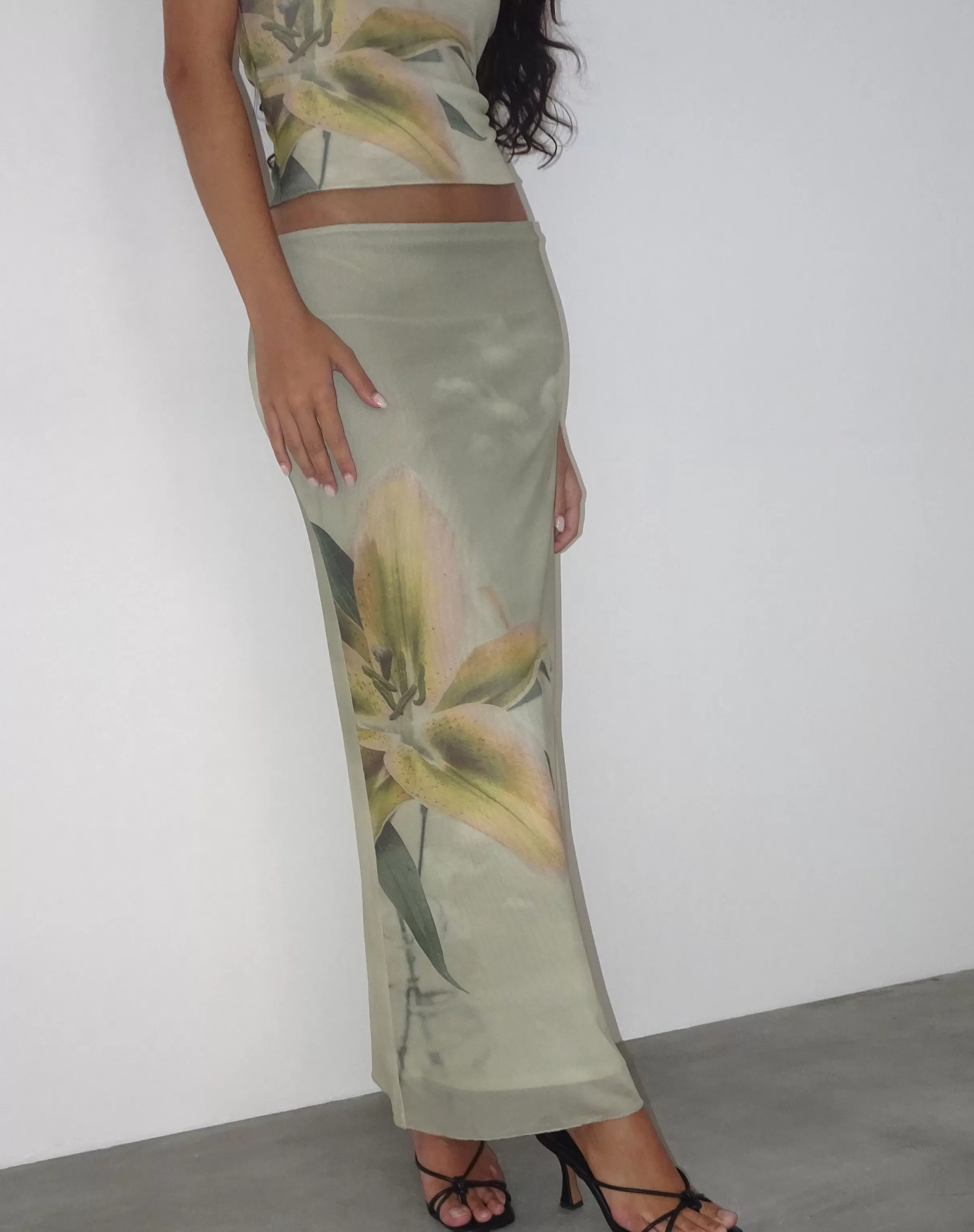 Clearance Acacia Maxi Skirt In Yellow Lily Print MAXI SKIRTS