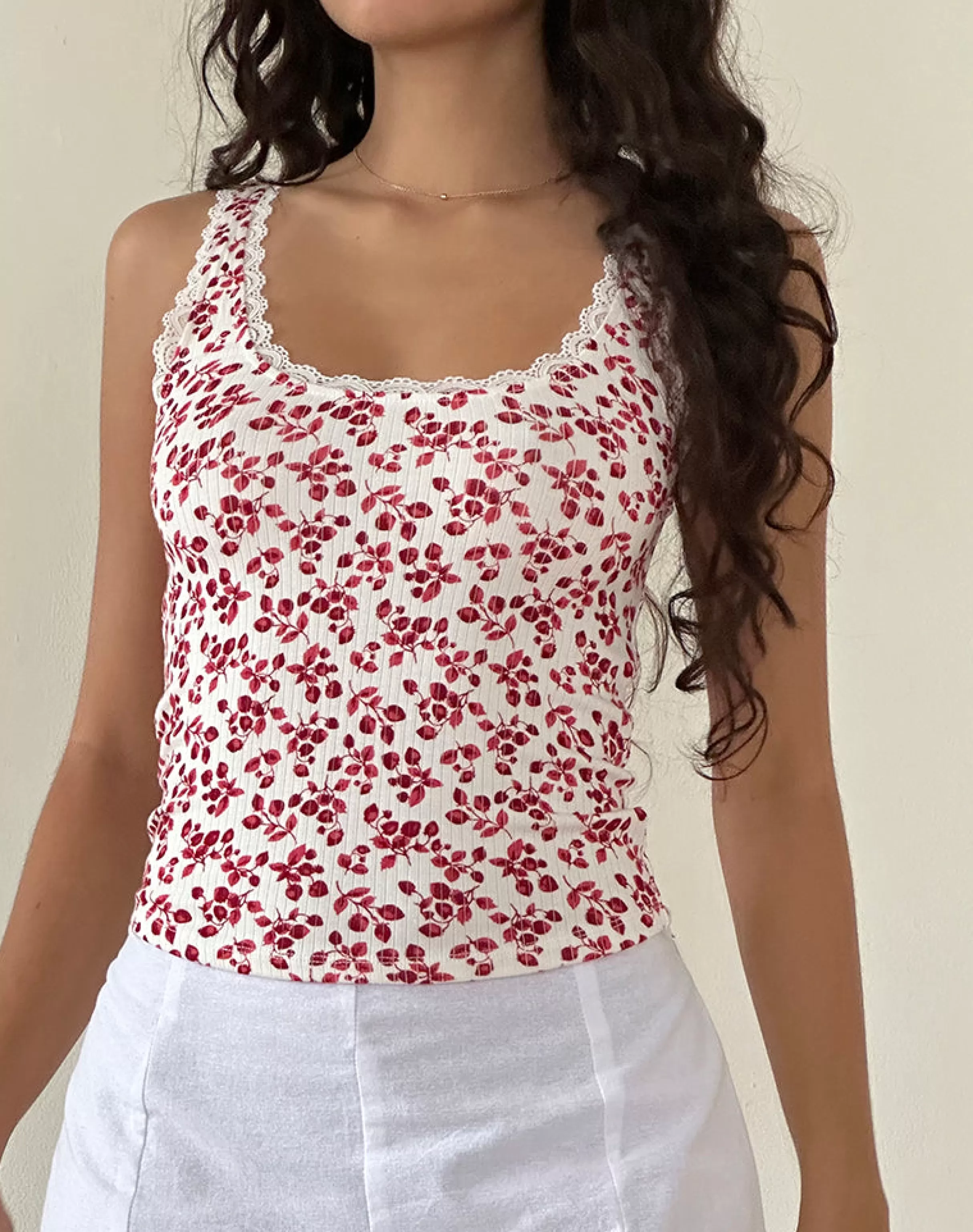 Cheap Carillo Top In STRAWBERRY GIRL | BASIC TOPS