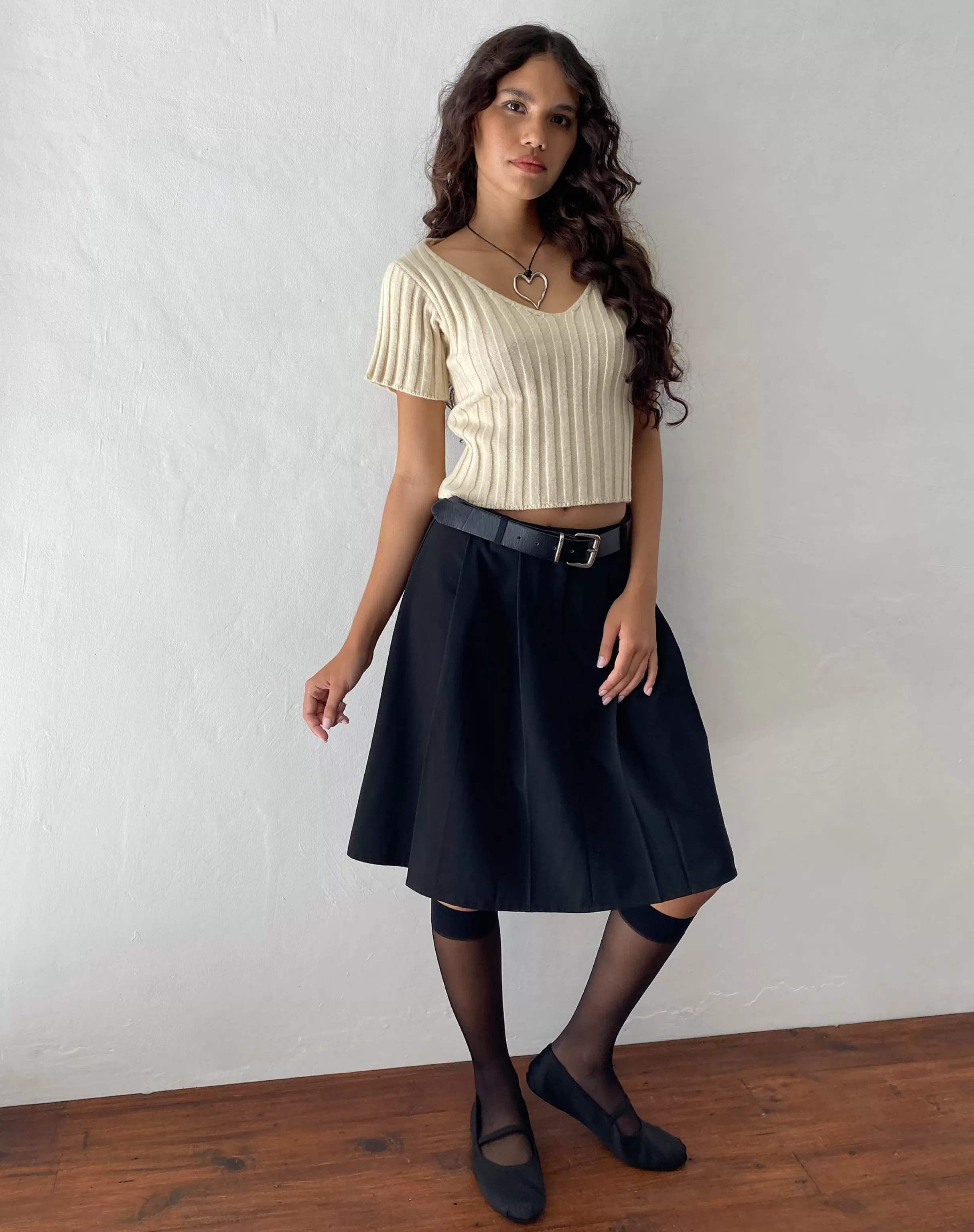 Discount Colette Pleated Knee Length Skirt In Tailoring A LINE SKIRTS | MIDI SKIRTS