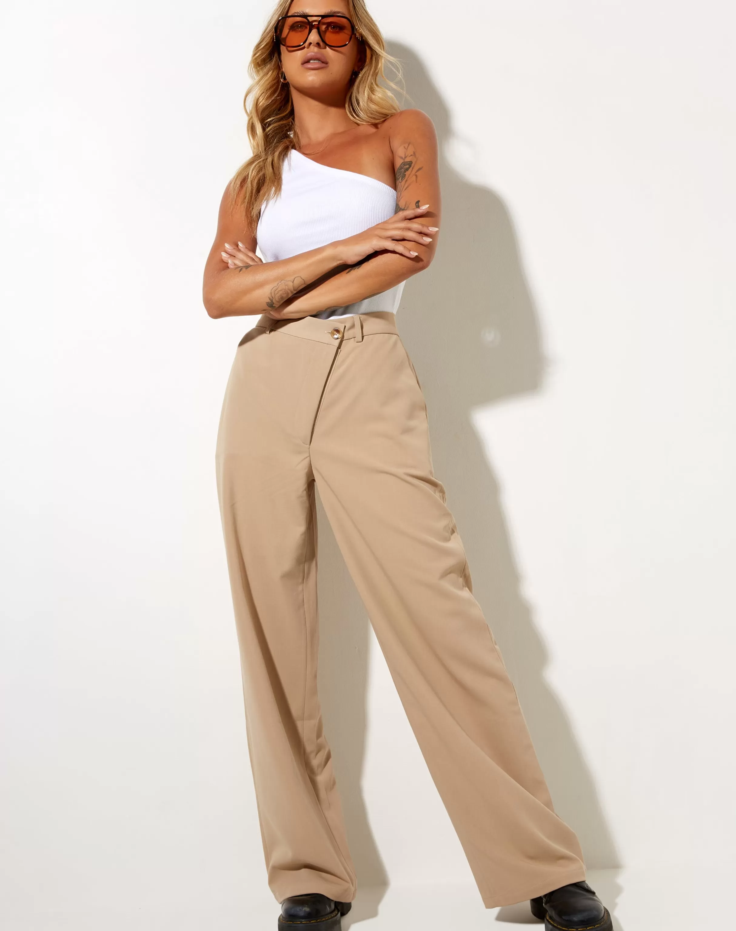 Cheap Corby Trouser In Tailoring Tan SALE TROUSERS