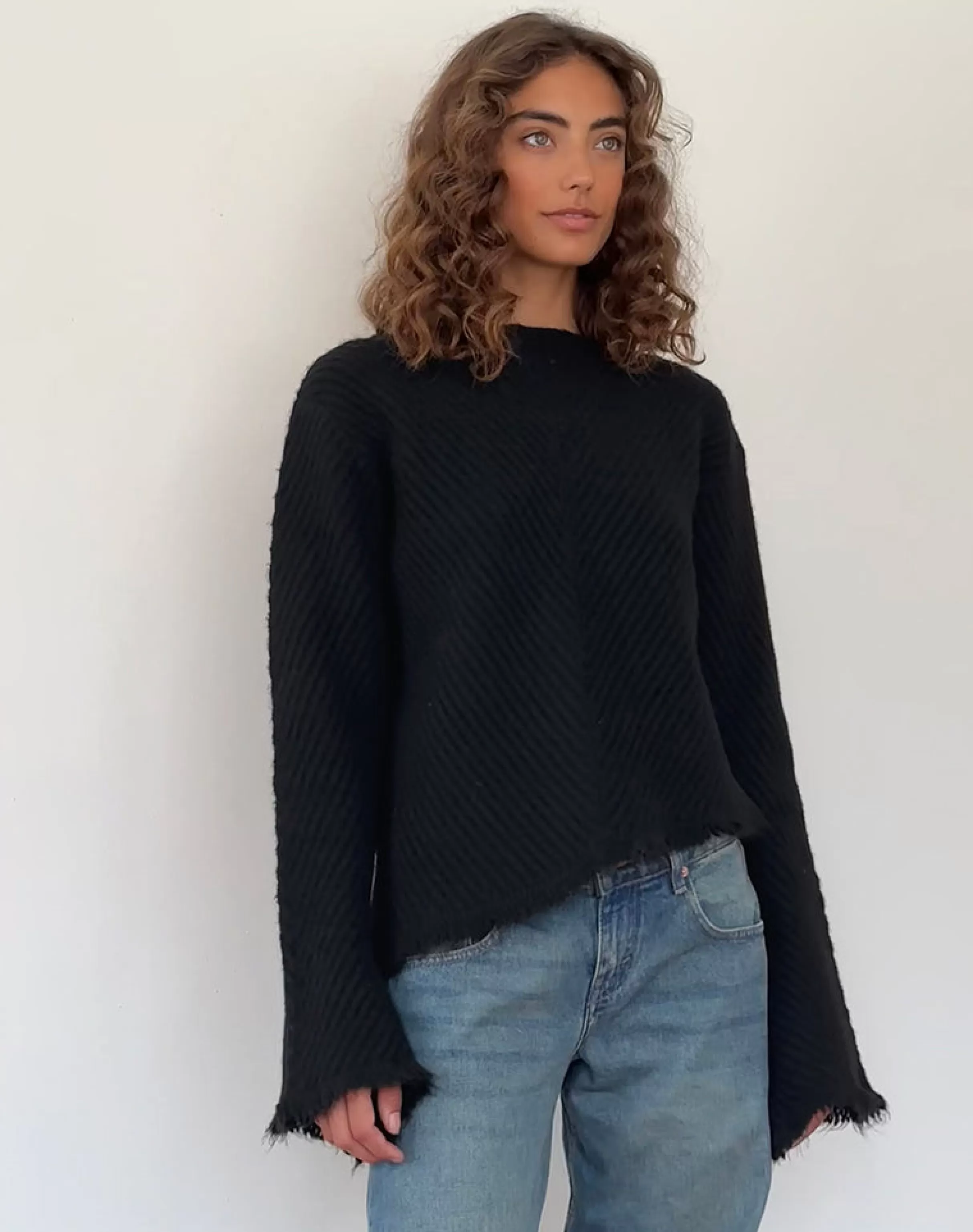 Discount Fergie Asymmetric Knit Jumper In SALE KNITWEAR | JUMPERS