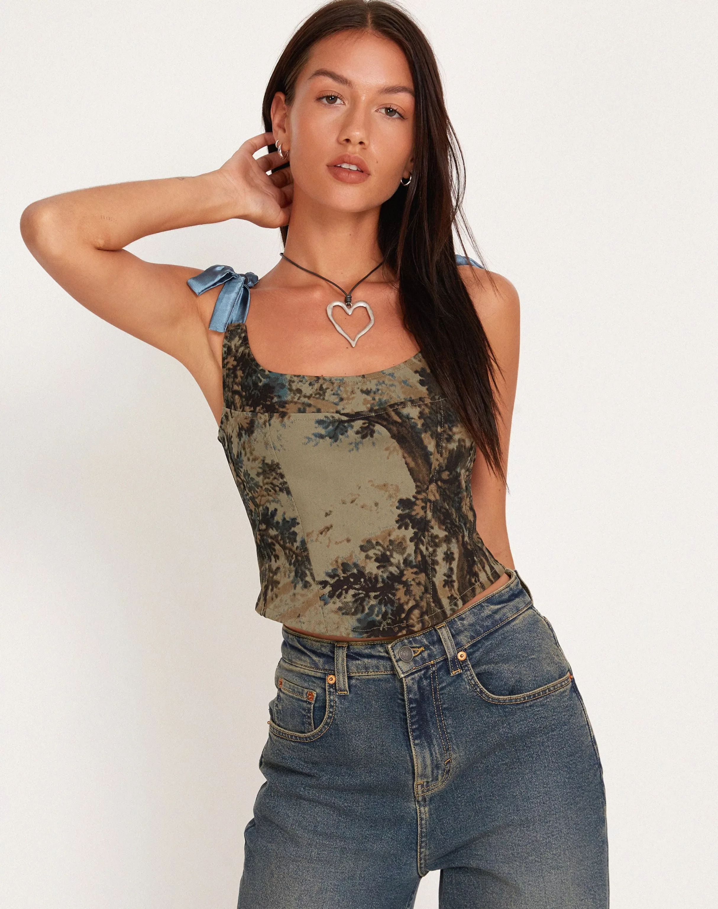 Cheap Jatmi Corset Top In CO-ORDS | PRINTED TOPS