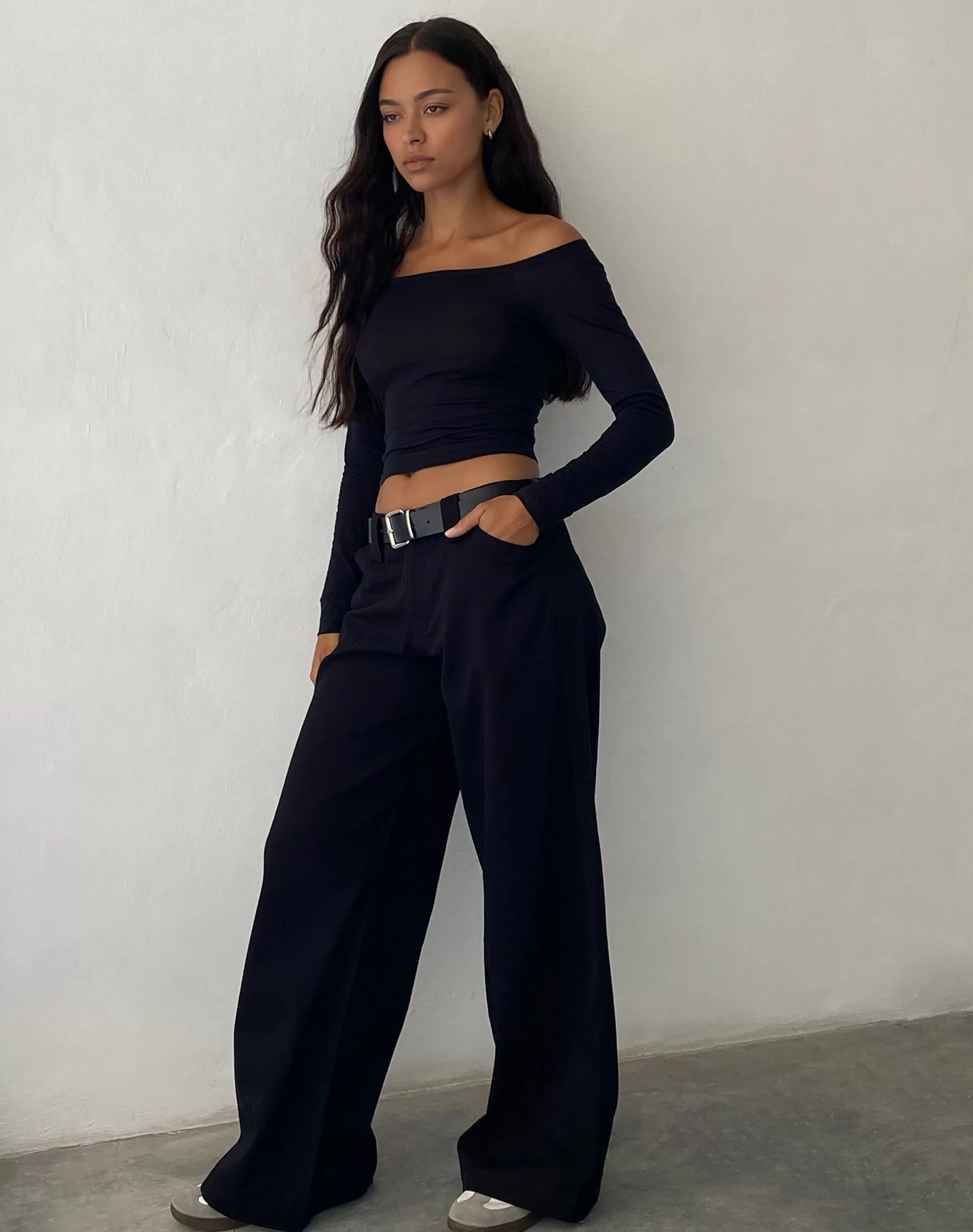 Cheap Kaomy Wide Leg Trouser In TAILORING | LOW RISE TROUSERS