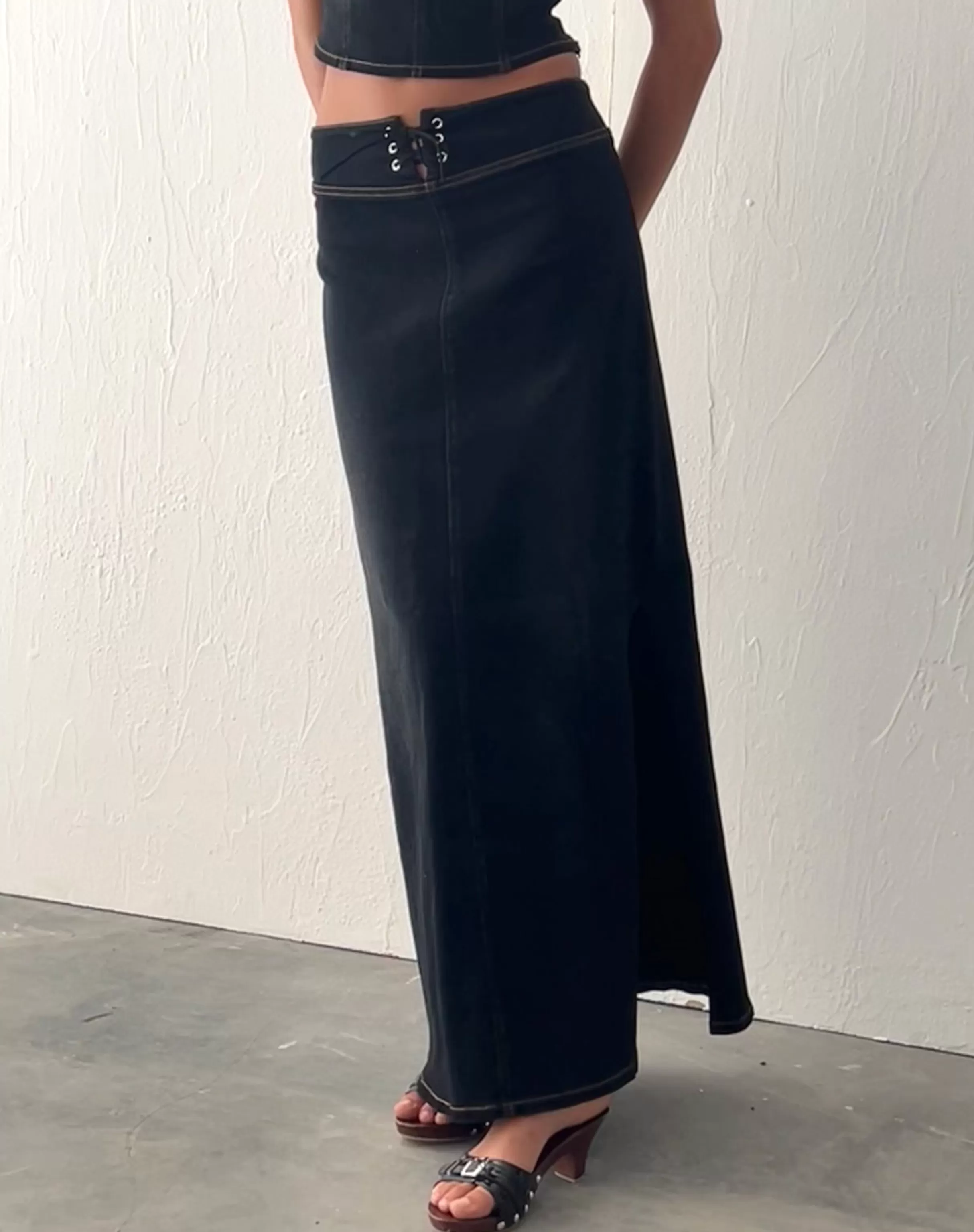 Flash Sale Lafille Denim Maxi Skirt In MAXI SKIRTS | DENIM SKIRTS