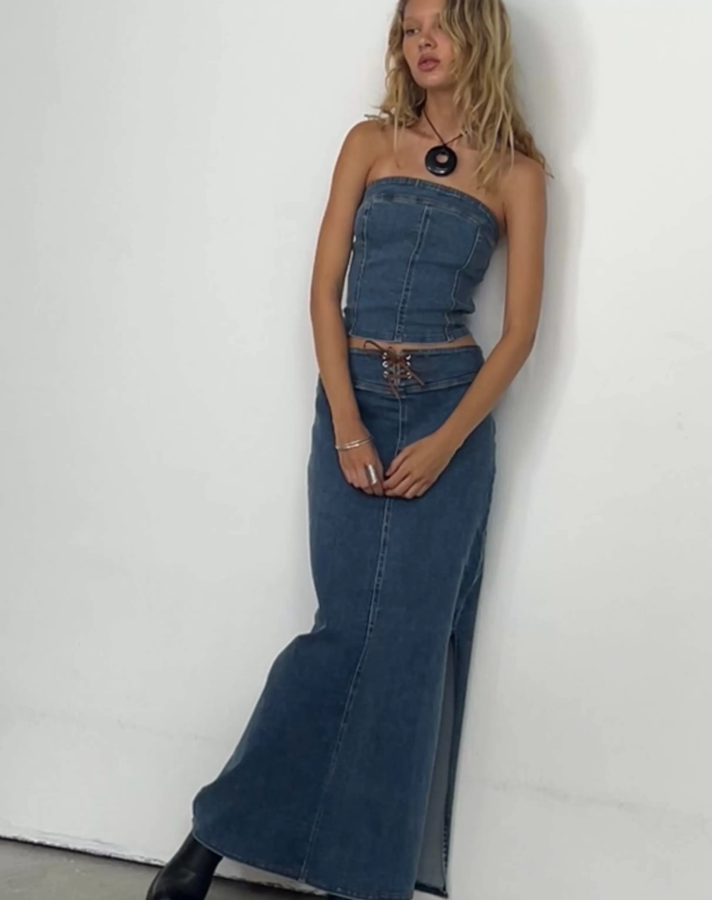 Flash Sale Lafille Denim Maxi Skirt In MAXI SKIRTS | DENIM SKIRTS