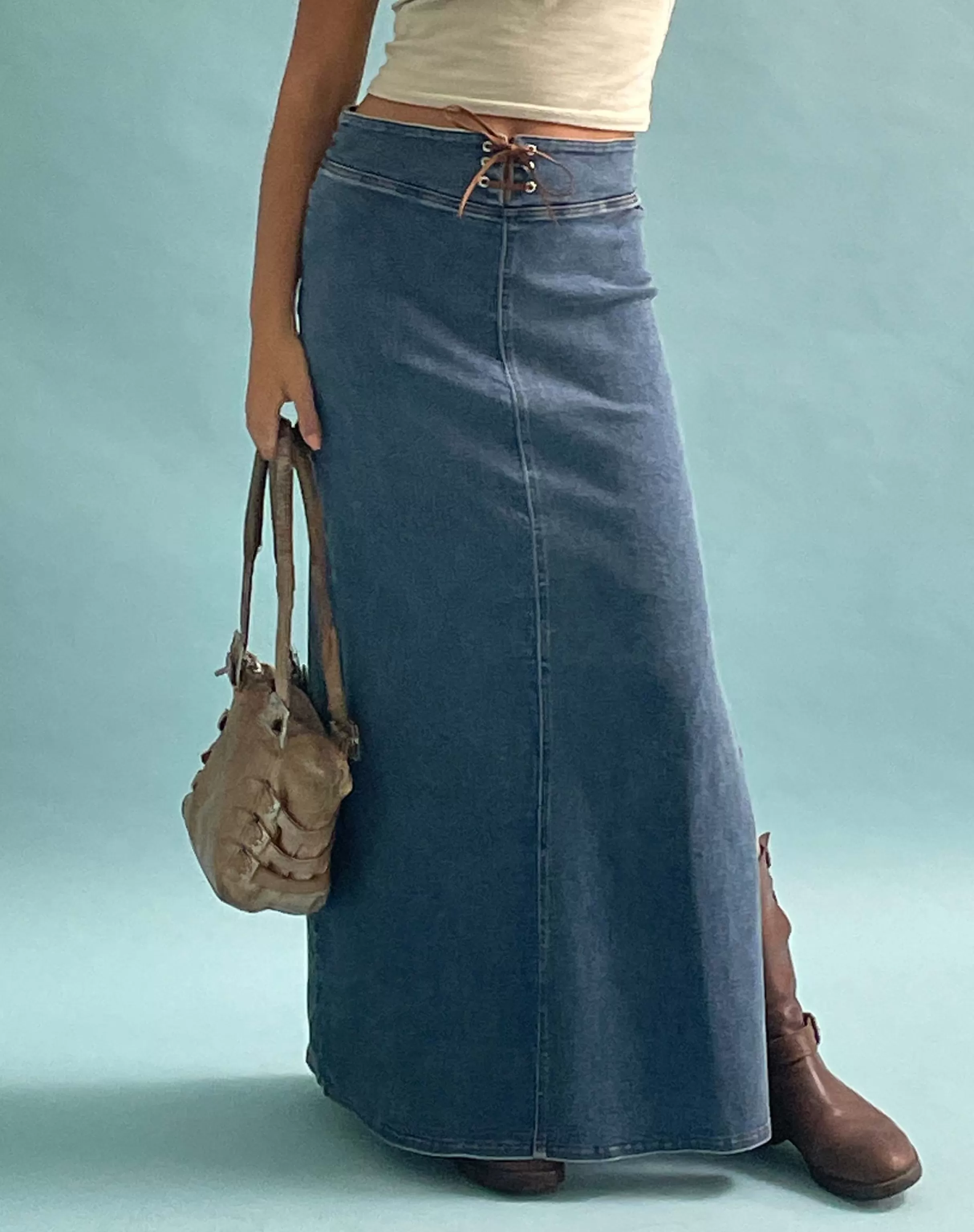 Flash Sale Lafille Denim Maxi Skirt In MAXI SKIRTS | DENIM SKIRTS