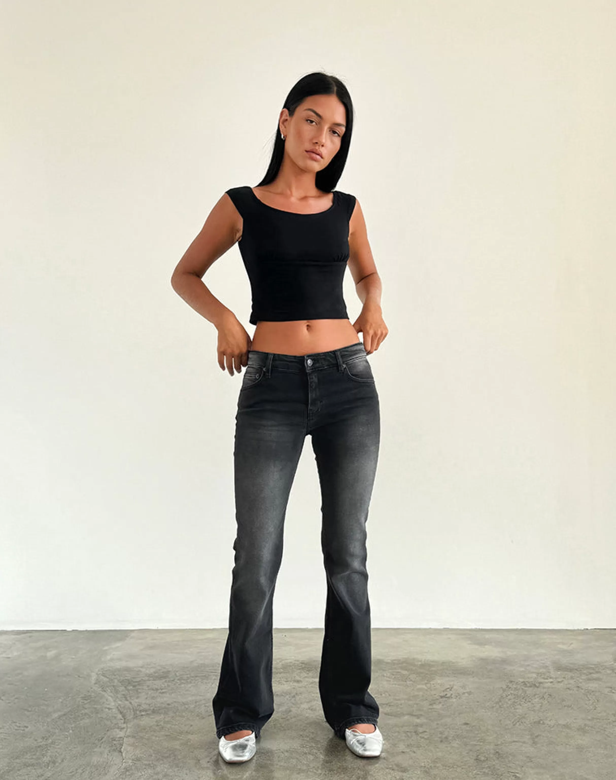 Cheap Low Rise Flared Jeans In JEANS | FLARED JEANS