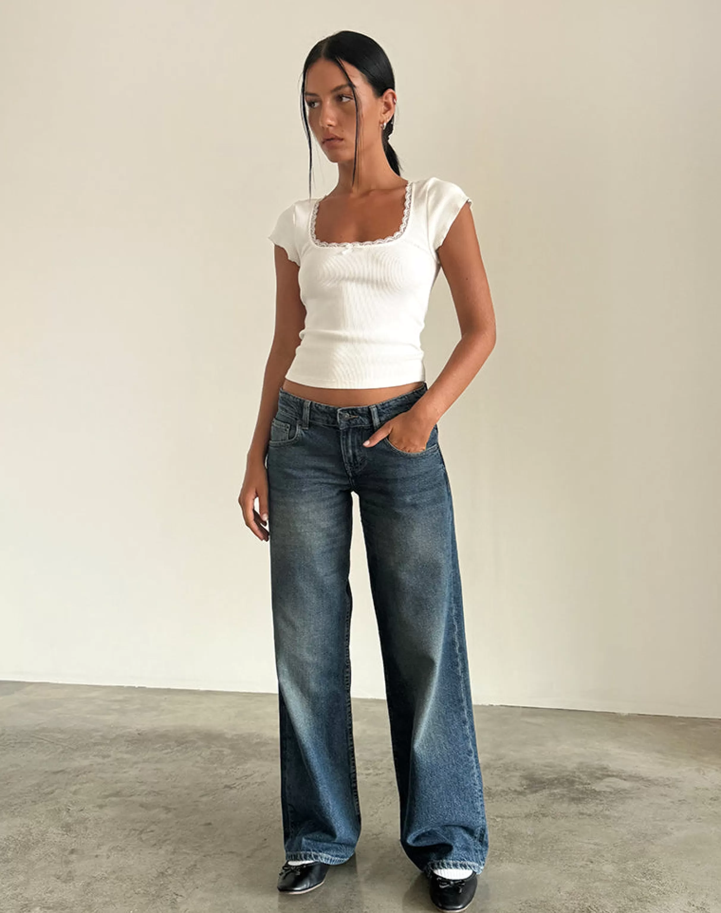 New Low Rise Parallel Jeans In JEANS | WIDE LEG JEANS