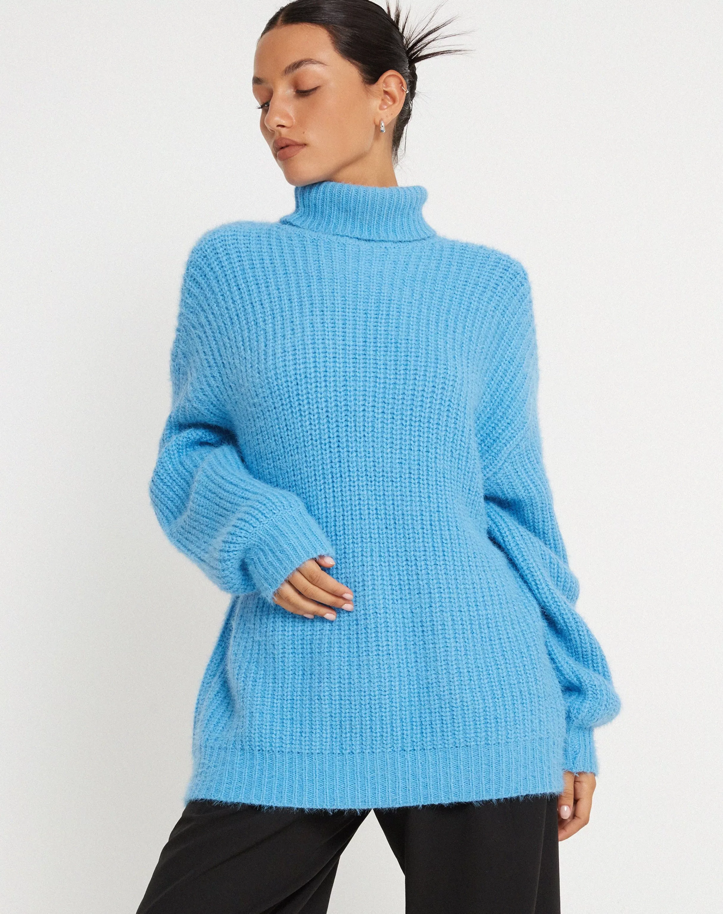 Cheap Mada Jumper In Knit Blue SALE KNITWEAR