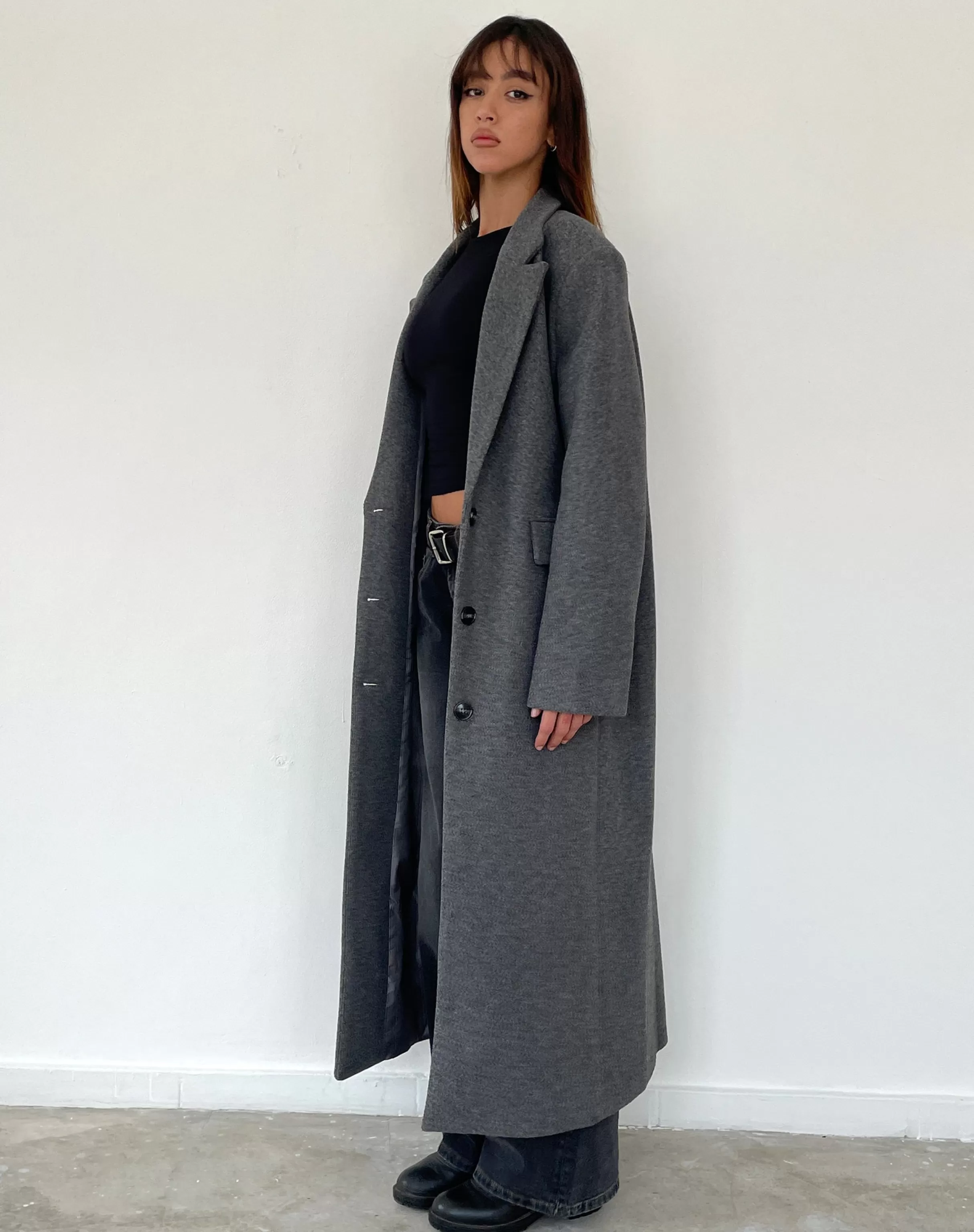 Discount Malati Longline Coat In Charcoal COATS