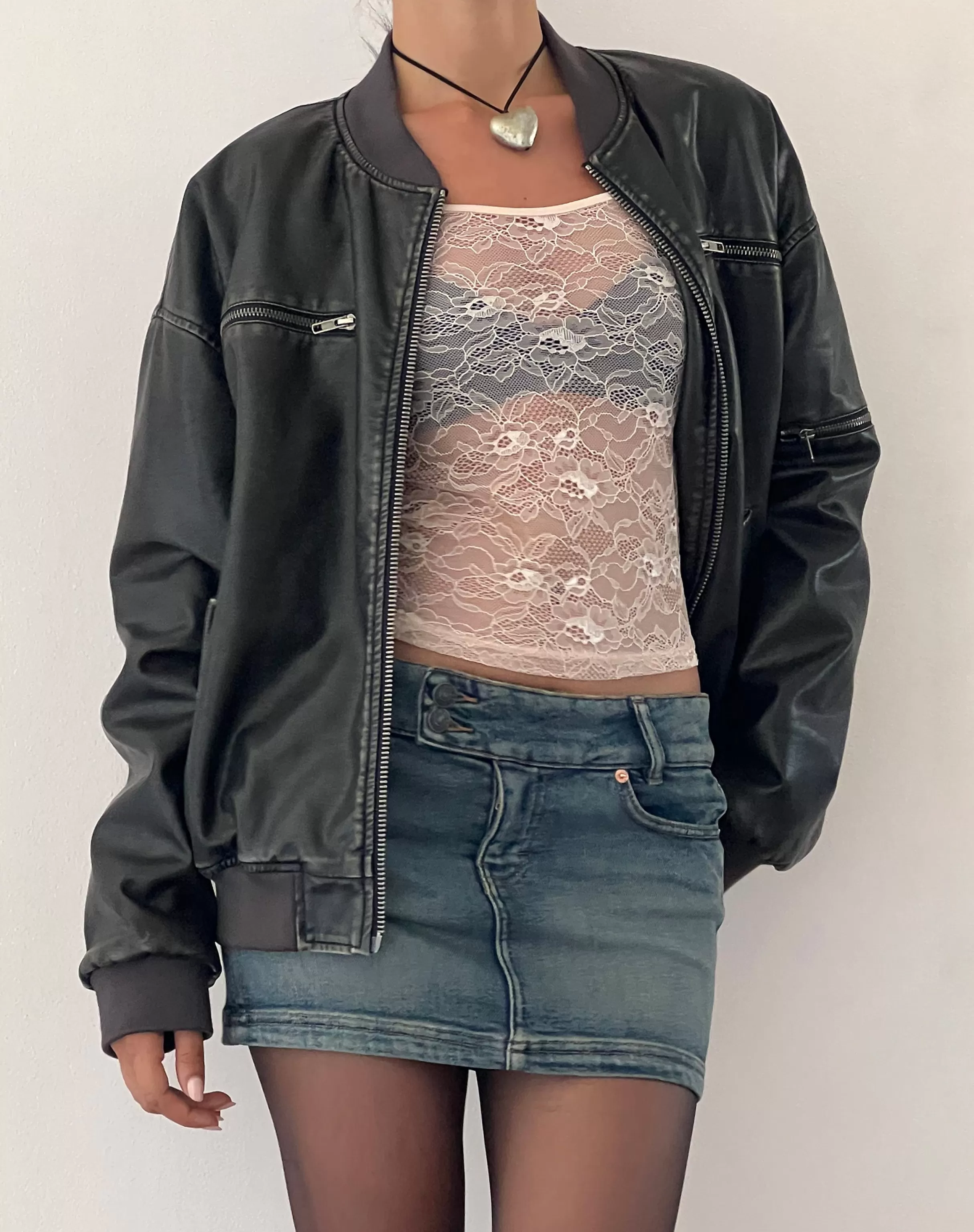 Best Sale Marco Distressed Bomber Jacket In PU Black BASICS | PU JACKETS