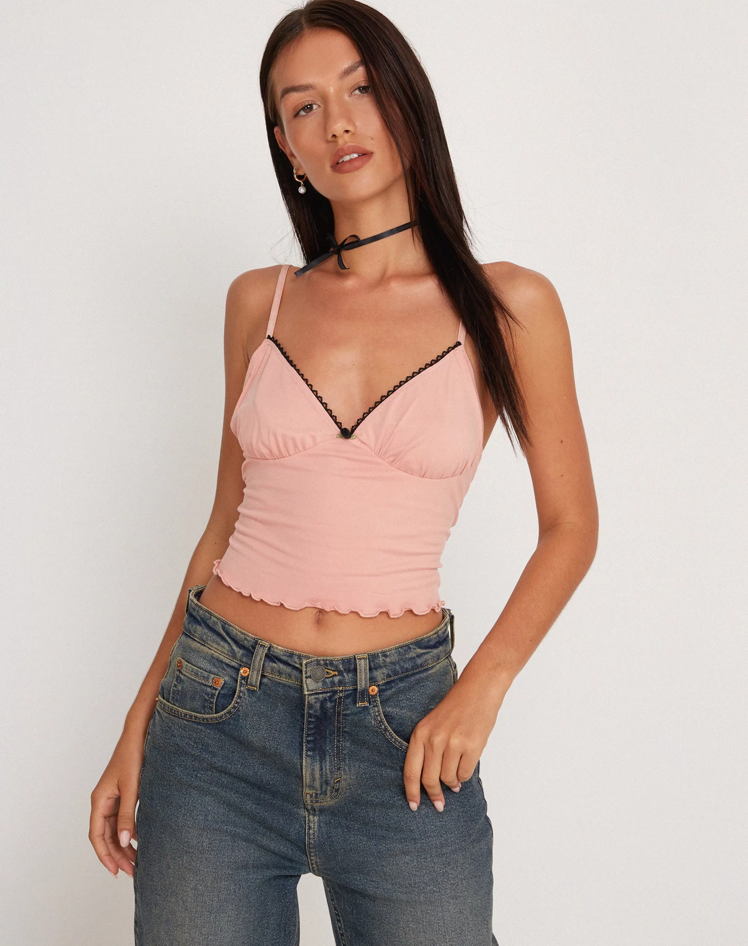 Outlet Mia Ballet Jersey Cami Vest Top In STRAPPY TOPS