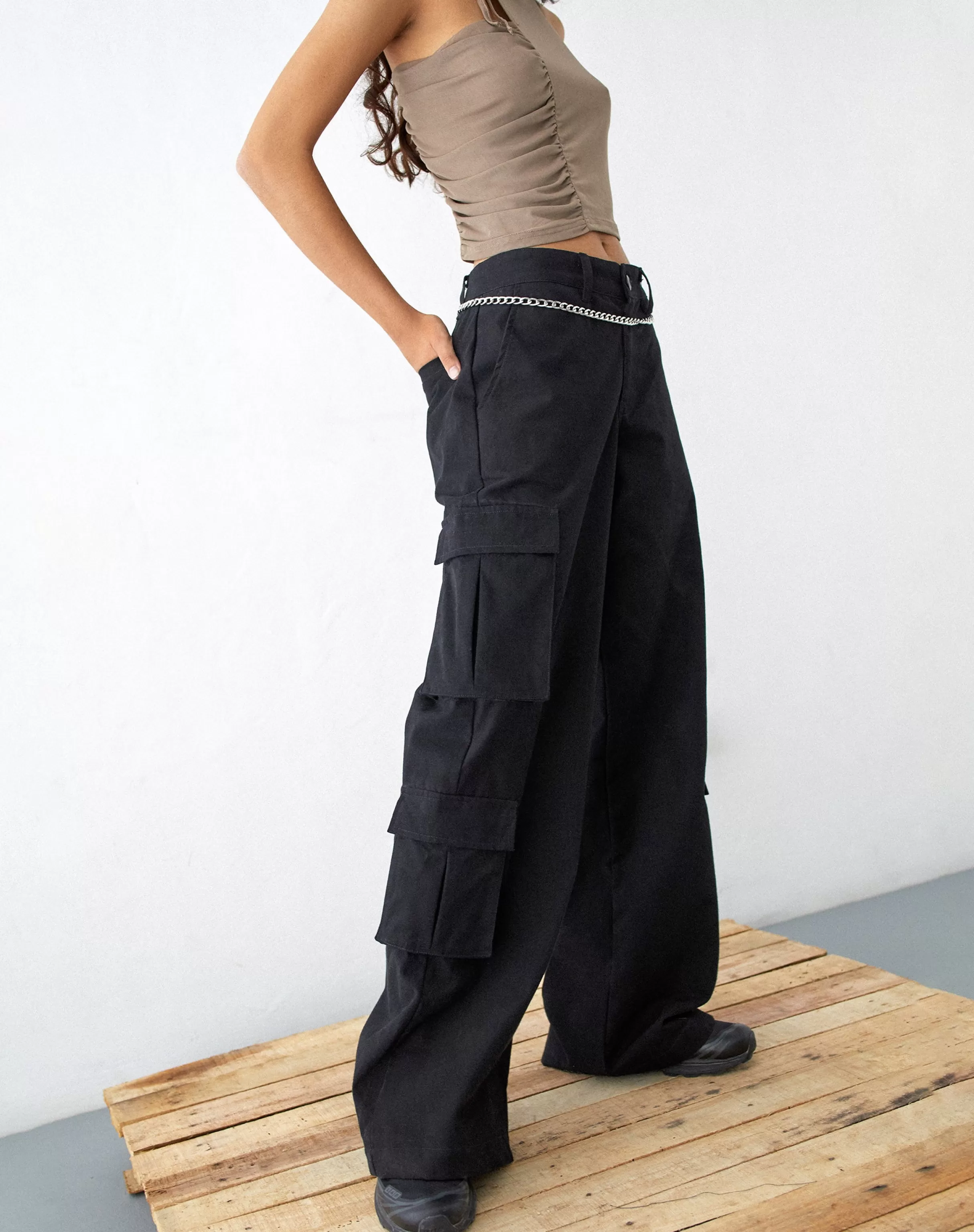 Best Sale MOTEL X JACQUIE Shan Wide Leg Trouser In Black SALE TROUSERS | WIDE LEG TROUSERS