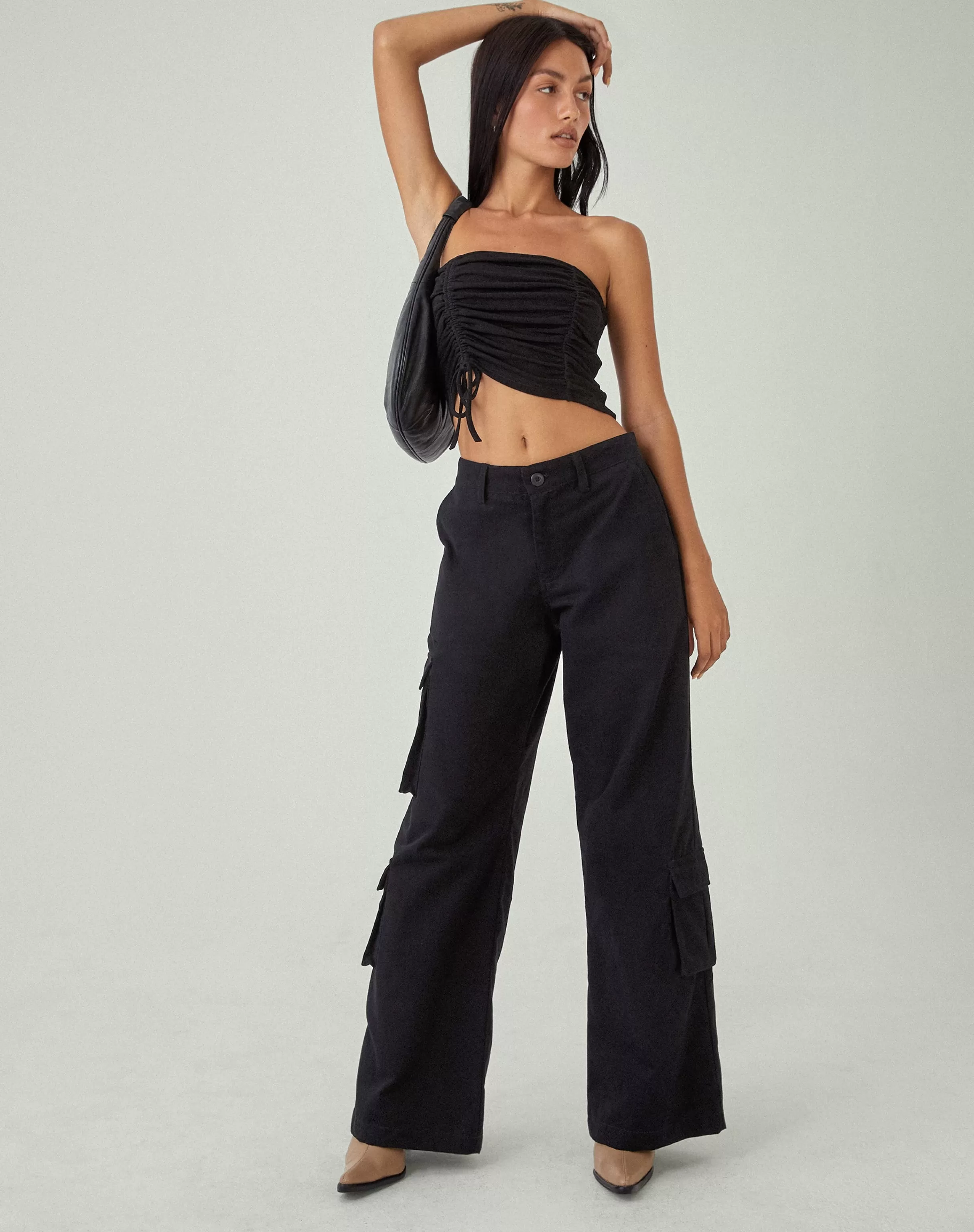 Best Sale MOTEL X JACQUIE Shan Wide Leg Trouser In Black SALE TROUSERS | WIDE LEG TROUSERS