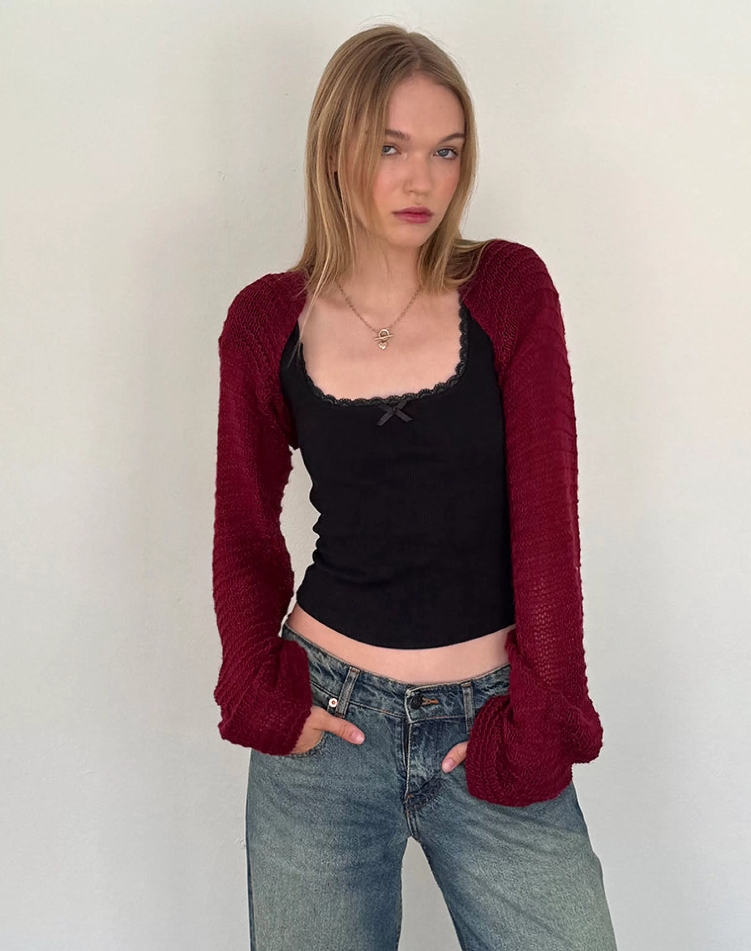 Best Sale Nobila Knitted Shrug Top In SHRUG TOPS | GOING OUT TOPS