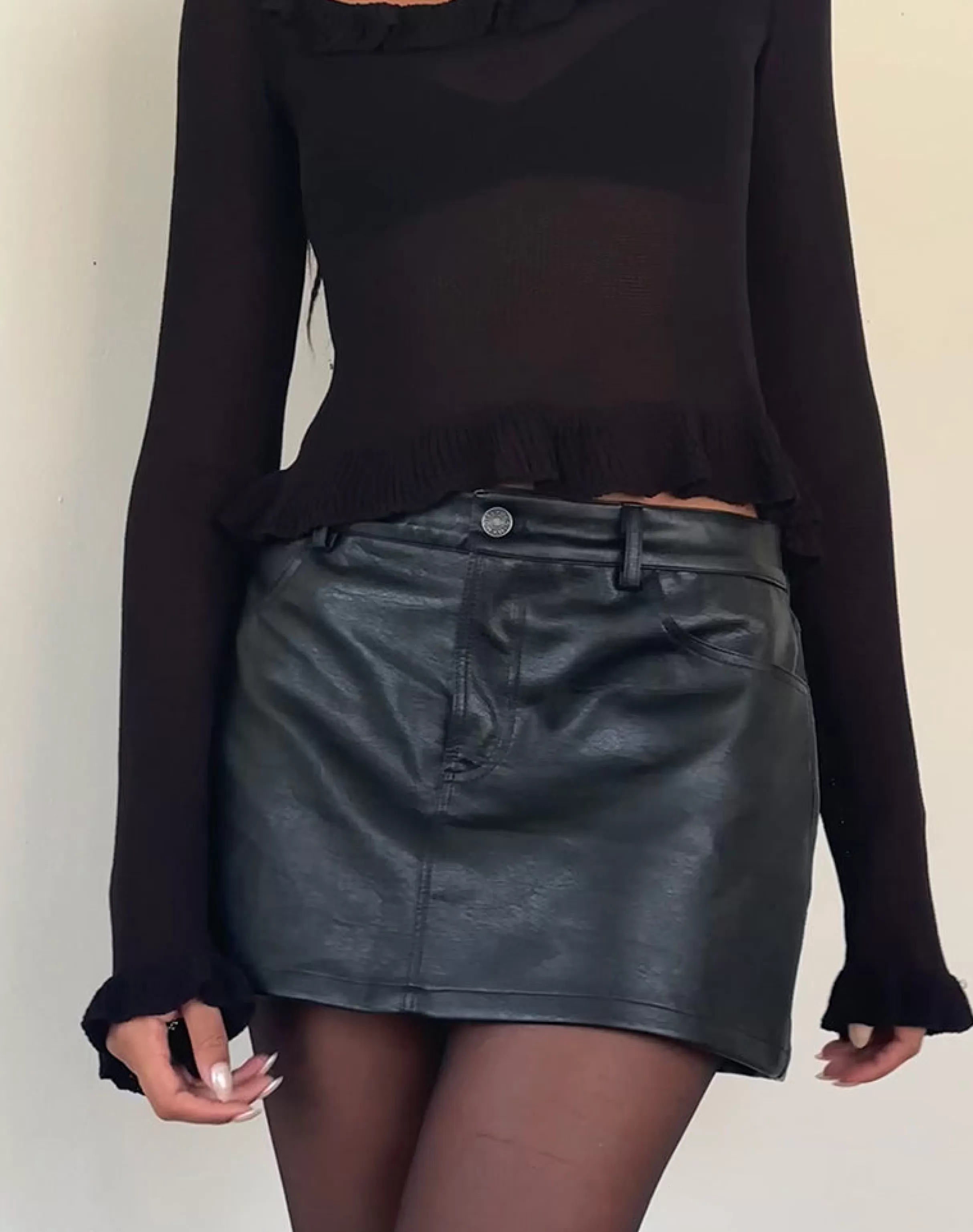 Cheap Rwila Mini Skirt In PU MINI SKIRTS