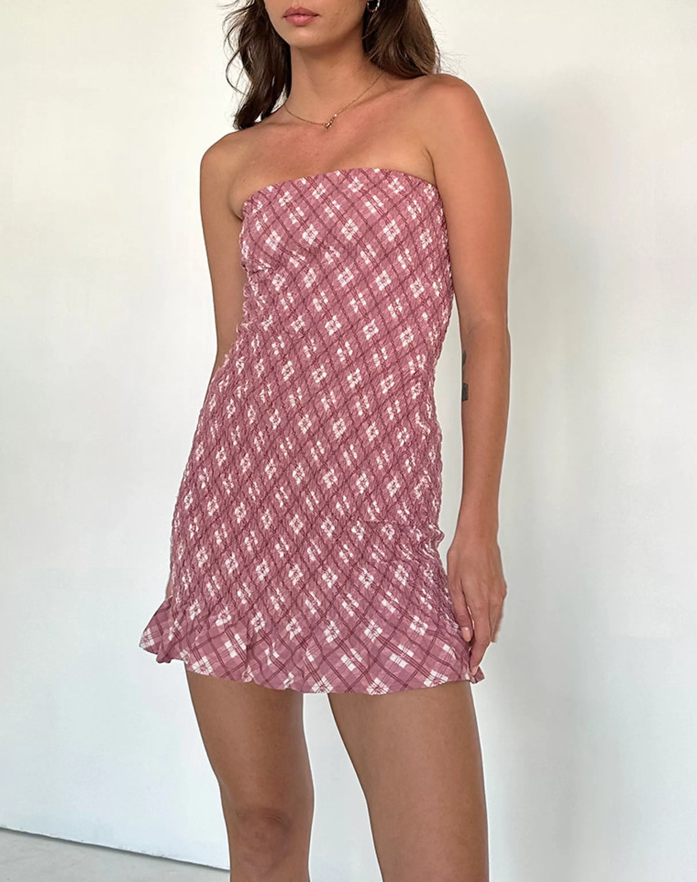 Best Sale Takiyo Bandeau Mini Dress In STRAWBERRY MILK | DAY DRESSES