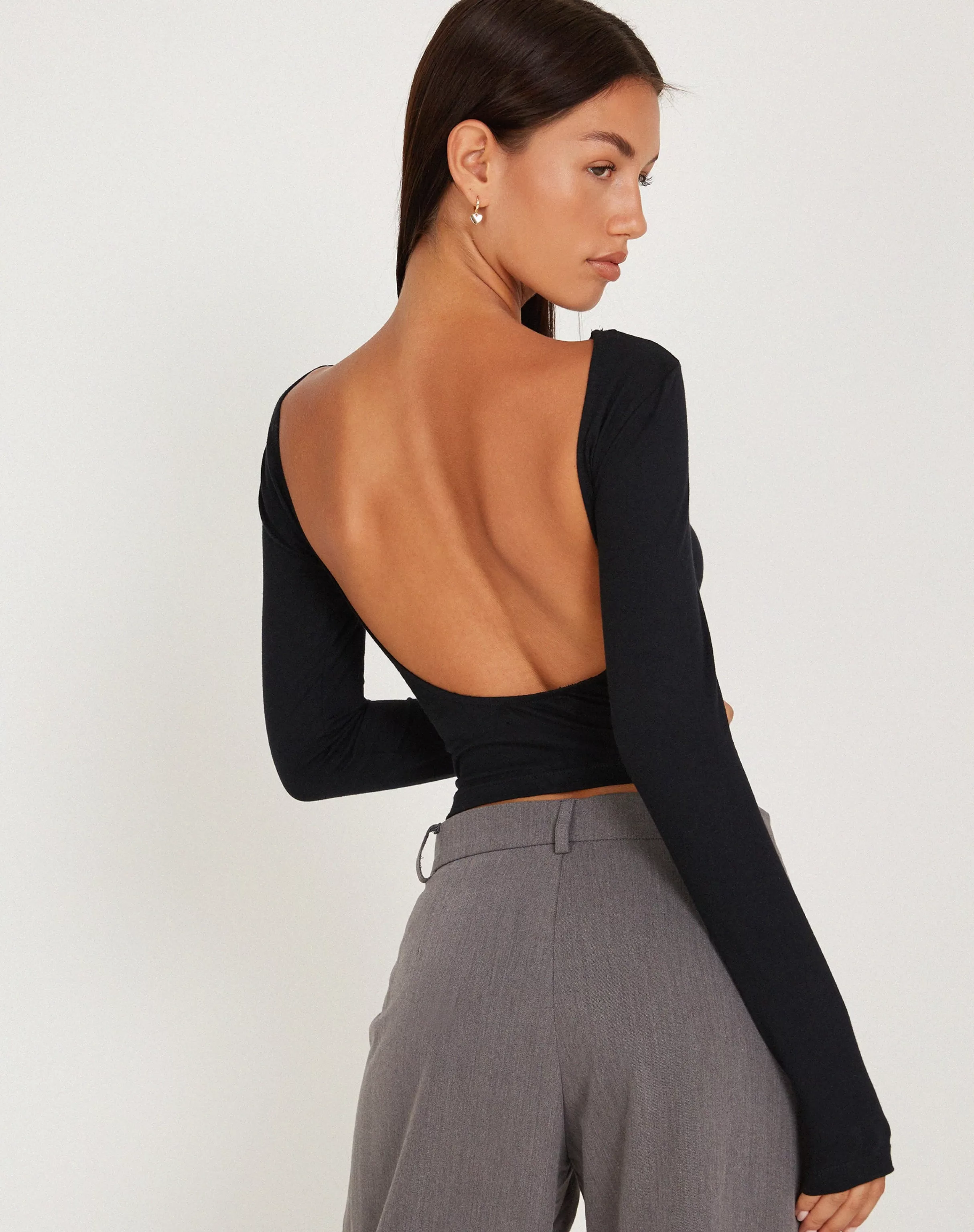 Fashion Xiabon Long Sleeve Crop Top In LONG SLEEVE TOPS