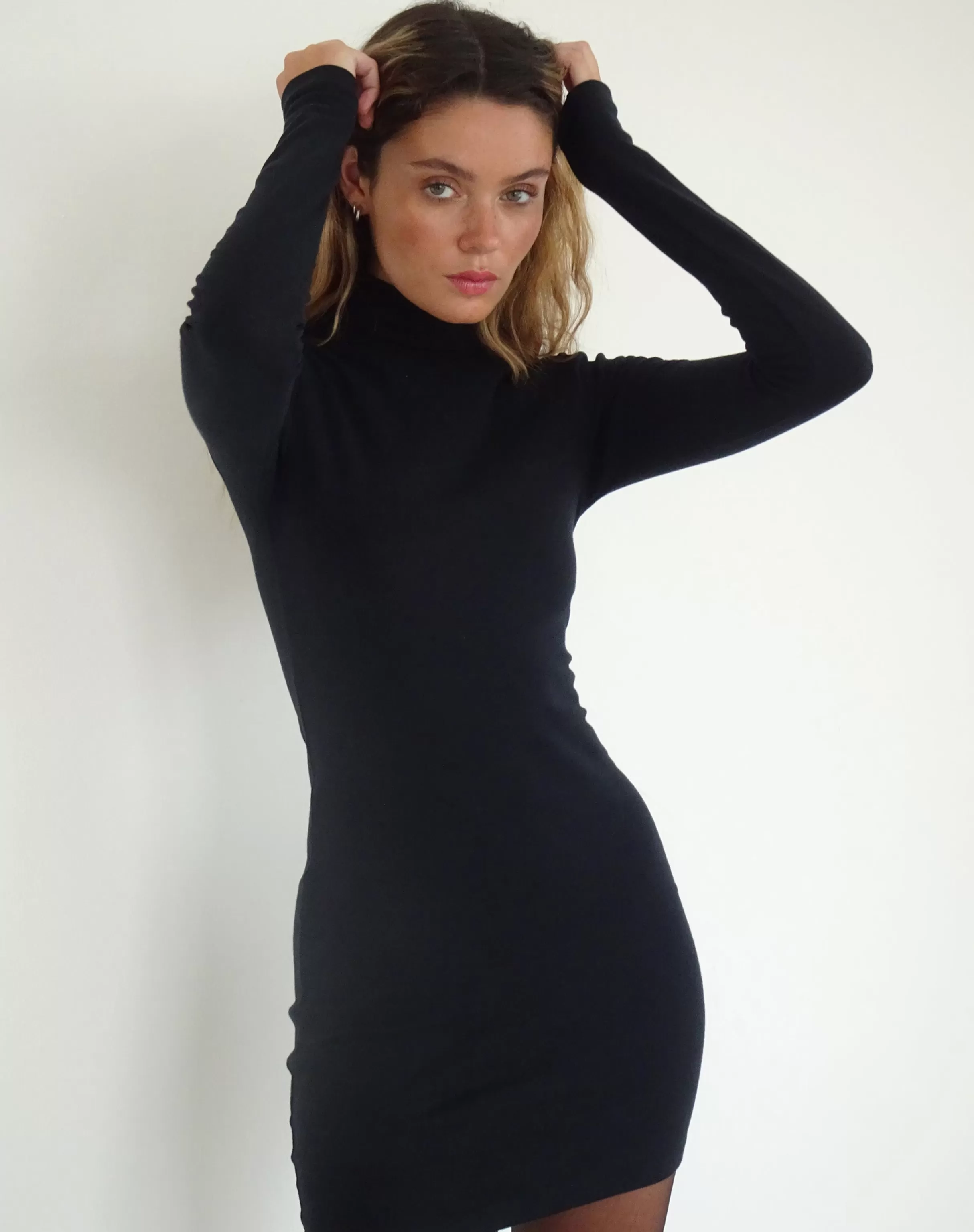 New Yrion Turtle Neck  Bodycon Mini Dress In BASICS | BODYCON DRESSES