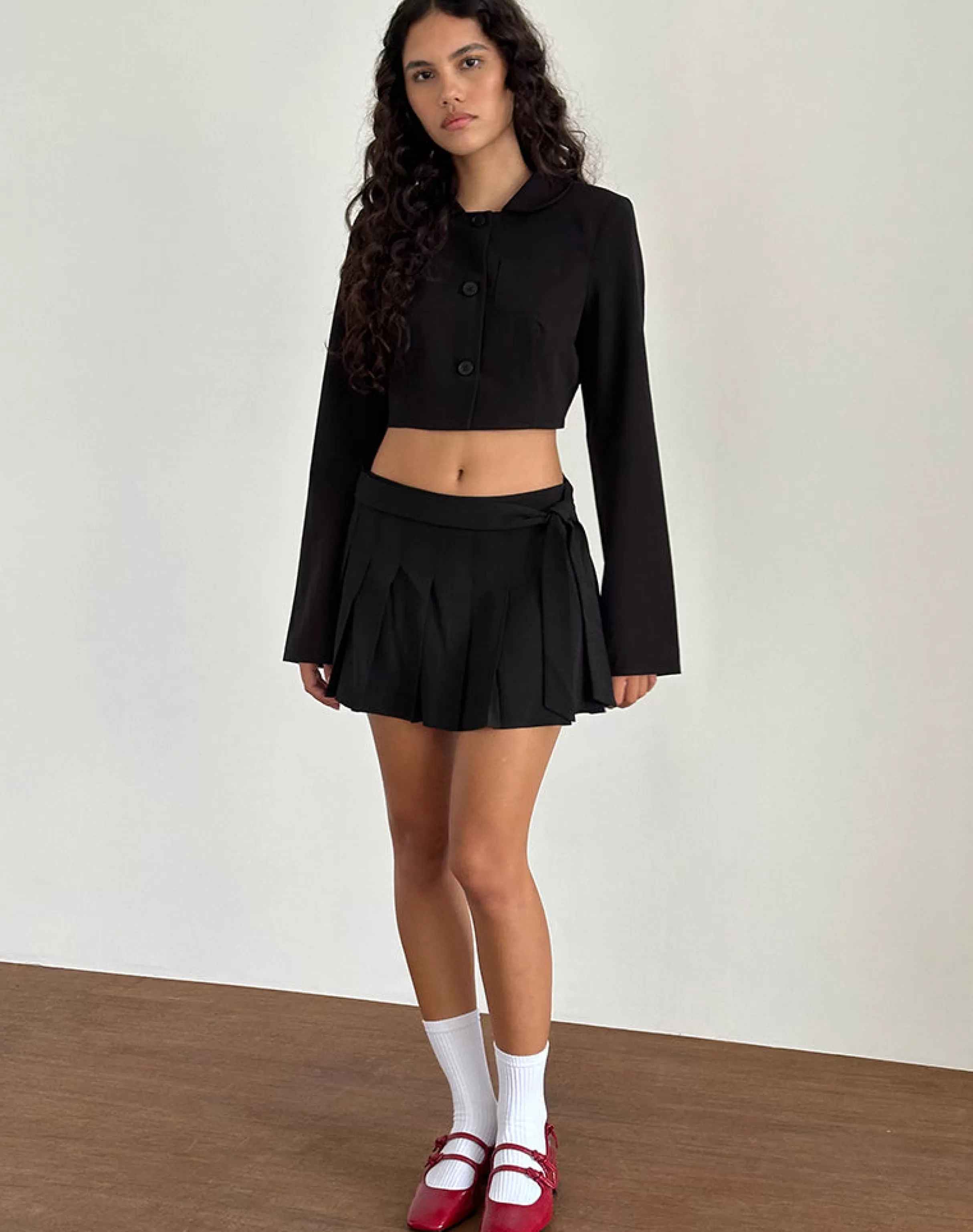 Cheap Zaviya Cropped Jacket In Black STRAWBERRY MILK | TAILORING